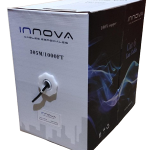Cable UTP Cat.6 slim, 4 pares x 24AWG (exterior), 100% cobre. INNOVA 1407/6E.