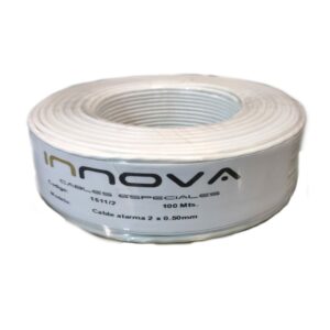 Cable alarma interior, 2 conductores 100% cobre unifilar x 0,50mm (vaina blanca). INNOVA 1511/2.