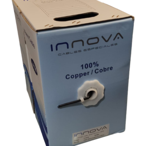Cable alarma exterior 6 conductores x 0,50mm unifilares (vaina negra) 100% cobre. INNOVA 1512U/6. 