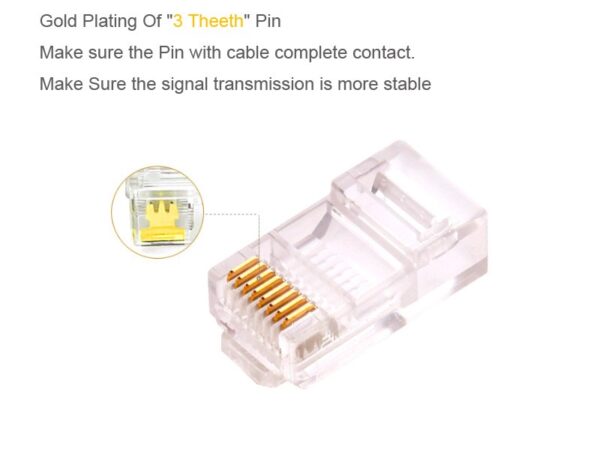 Conector macho UTP RJ45 Cat. 6. RJ45Cat6.