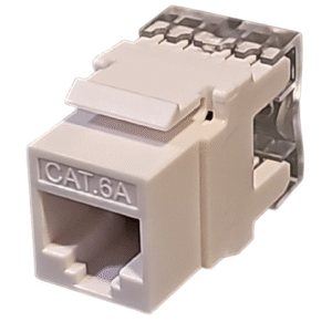 Keystone jack UTP Cat. 6a 180°. KJRJ45Cat6A.