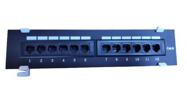 Patchera Cat.6, 12 puertos UTP para pared. PPCat6/12. - Imagen 2