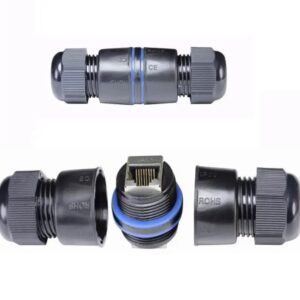 Doble conector hembra para uniones IP68 RJ45 Cat. 6. WPRJ45Cat6.