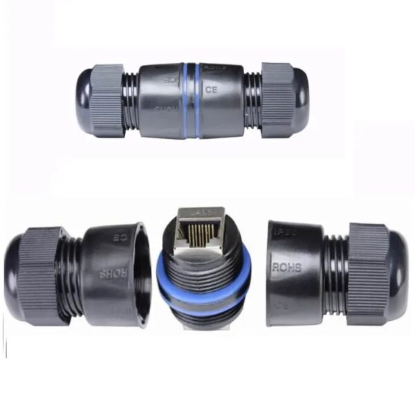 Doble conector hembra para uniones IP68 RJ45 Cat. 6. WPRJ45Cat6.