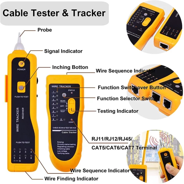 Cable tester y tracker. WT-02.