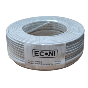 Cable speaker, 2 x 1,00mm² multifilar interior (vaina blanca). ECONI 1610D/2.