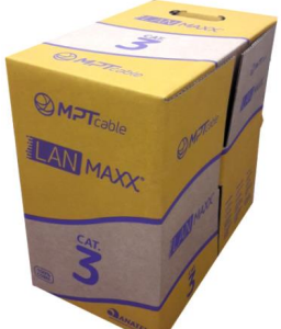 Cable U-UTP Cat. 3 interno/externo NEGRO MTP MAXX/3B.