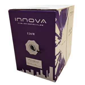 Cable UTP Cat.5E, 4 pares x 24AWG (interior/exterior) VAINA FLEXIBLE NEGRA, 100% cobre, 150mts. INNOVA FLEX150/5