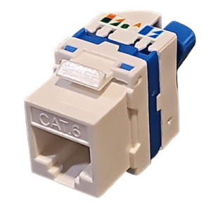 Keystone jack UTP Cat.6 180° instalación sin HERRAMIENTAS. KJTLCat6.